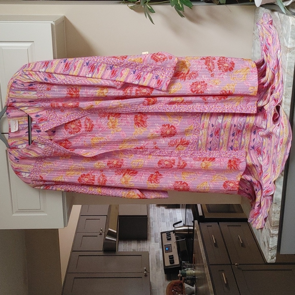 NWT's Vintage Long Dress & Open Topper In Pastels Plus Size